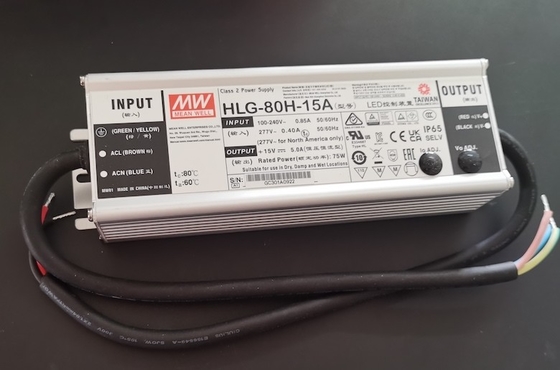 खरीदें HLG-80H-15A 15v 5A 80W डिममेबल एलईडी लाइट ड्राइवर, निरंतर वर्तमान एलईडी बिजली की आपूर्ति ऑनलाइन निर्माण