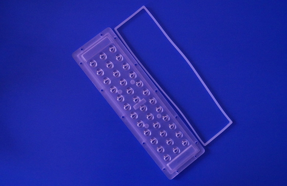 3X12 140x70 degree Asymmetrical PC LED Street light lens for 1w 3030SMD LED 140-150LM/W