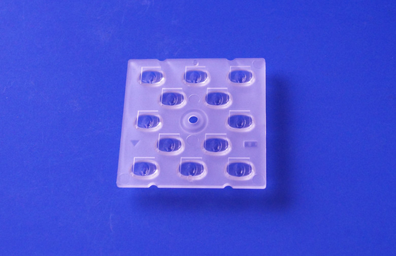 Square Shape 50mm 12 Points TYPE II-M Degree Plastic Led Street Light Lens