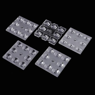 50x50mm led lens 4/6/8/12/16/24 points plastic secondary optics /pmma led optical led lenses for street light/flood light