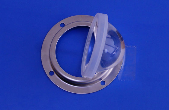 60 Degree 50mm COB Led Glass Lens , LED Optical Lens For Led High bay Light