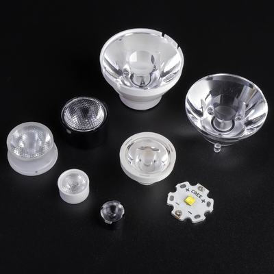 15mm Clear Surface PMMA LED Lens , Concave Optical lens for Led Torch light