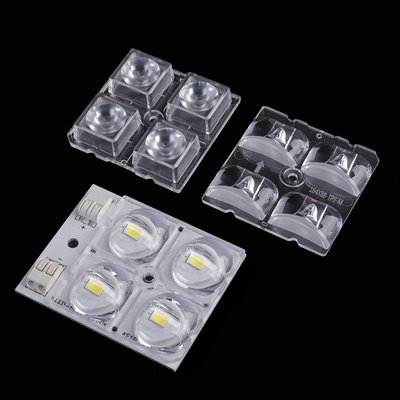 2x2 PC Led Lens , 4 in 1 Led Optical Lens For SMD 5050 Led Lamp