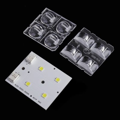 Square 2x2 Modules Led PMMA Lens For IESNA Type II Road Lighting