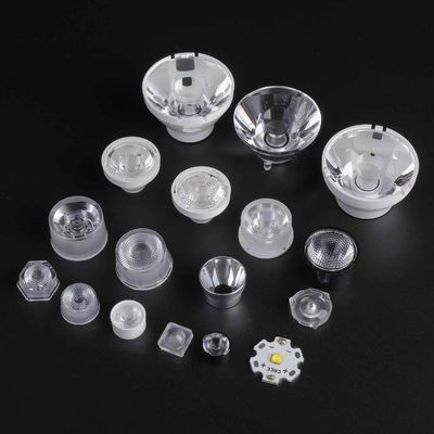 15mm Round PMMA Led Fiber Optical Lens 15 x 45degree , ROHS