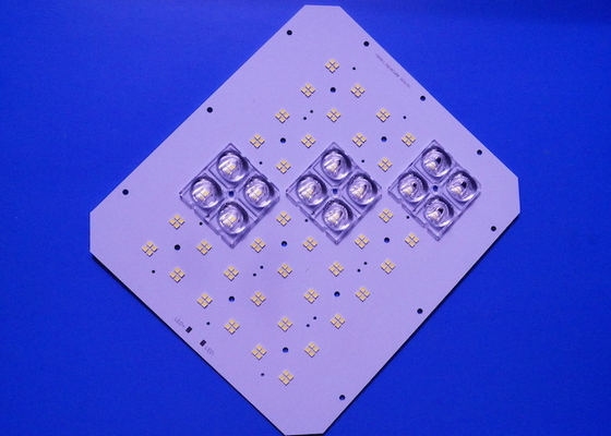 150W LED लाइट PCB बोर्ड 192 LED 3030 SMD 48V 50x50MM 4 इन 1 LED लेंस