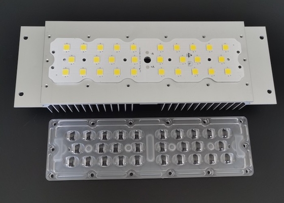 7070 एसएमडी फुटपाथ मॉड्यूल पीसी लेंस स्ट्रीट लाइट मॉड्यूल 50W-120W के साथ 158x103 डिग्री TYPE2-M