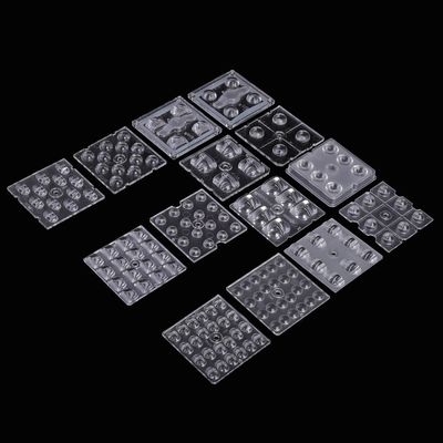 50x50mm प्लास्टिक pmma एलईडी ऑप्टिकल लेंस