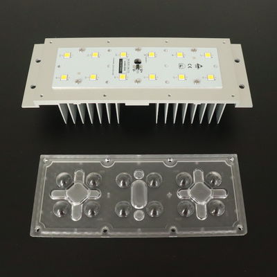 12-50W 5050 SMD LED स्ट्रीट लाइट मॉड्यूल 145x70 डिग्री बीम कोण और औद्योगिक और सड़क प्रकाश व्यवस्था के लिए एकीकृत एल्यूमीनियम हीटसिंक के साथ
