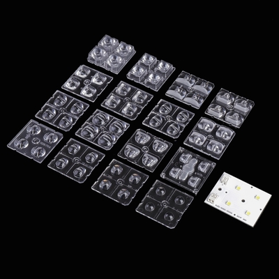 2x2 एलईडी स्ट्रीट लाइट लेंस ऑप्टिकल पीसी एलईडी लेंस रोड लैंप के लिए