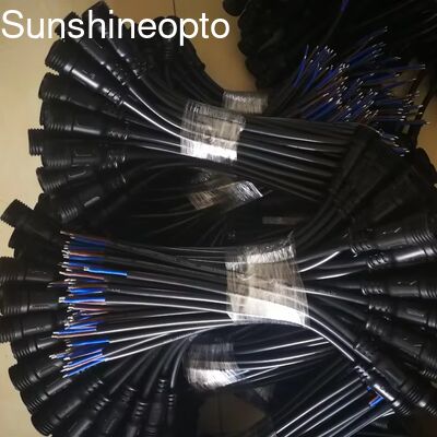 3 पिन वाटरप्रूफ पुरुष / महिला M12/M19 इलेक्ट्रिकल वायर IP67 24AWG केबल कनेक्टर