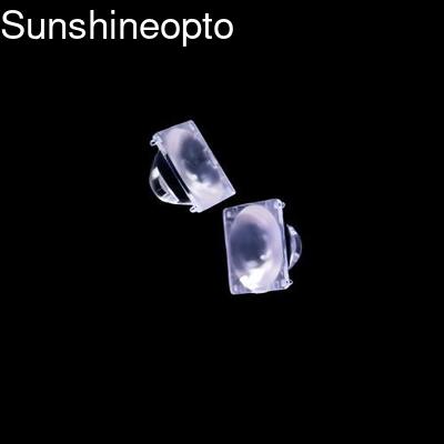 संकीर्ण 10 डिग्री बीम कोण 22 मिमी व्यास एलईडी ऑप्टिकल लेंस आउटडोर ब्राइटन लाइट के लिए ऑप्टिकल ग्रेड पीएमएमए के साथ