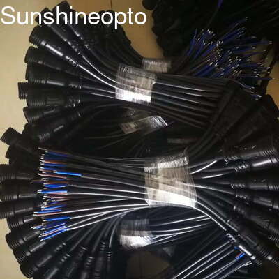 3 पिन वाटरप्रूफ पुरुष / महिला M12/M19 इलेक्ट्रिकल वायर IP67 24AWG केबल कनेक्टर