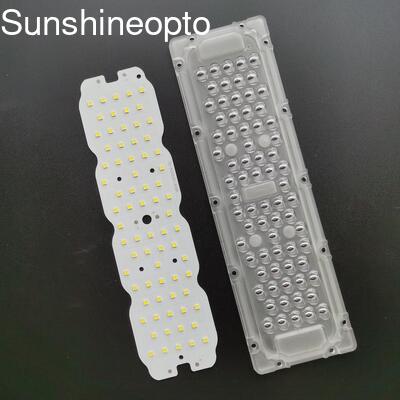 160lm/w SMD 3030 LED लाइट मॉड्यूल 50W LED स्ट्रीट लाइट रेट्रोफिट किट ऑप्टिकल पीसी लेंस के साथ
