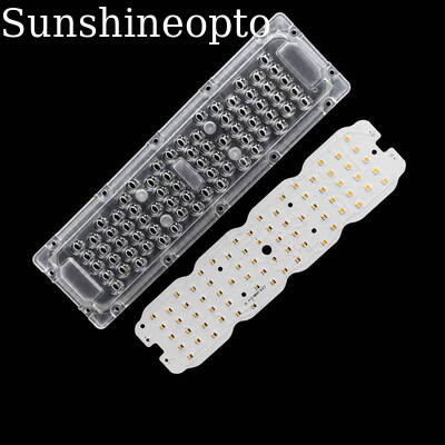 60W 72pcs SMD 3030 LED स्ट्रीट लाइट मॉड्यूल 80×150 डिग्री बीम कोण के साथ