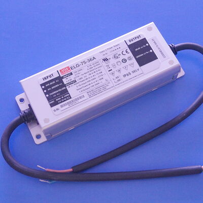 ELG-75-36A IP65 48 ~ 75W लगातार वोल्टेज लगातार चालू एलईडी लाइट ड्राइवर MEANWELL