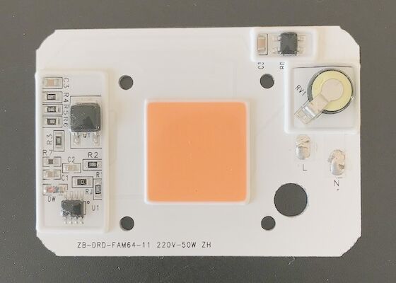 AC220V DOB 50W ग्रो लाइट ड्राइवरलेस एलईडी 3200k 78x55mm होल्डर