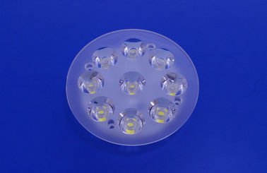 9W Bridgelux PMMA एलईडी लेंस, सजावटी प्रकाश व्यवस्था के लिए ऑप्टिकल एलईडी सुरंग लैंप लेंस