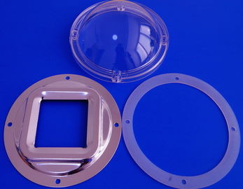 रिफ्लेक्टर / सिलिकॉन गैसकेट के साथ 120Mm व्यास Pc 100w हाई बे एलईडी लाइट लेंस