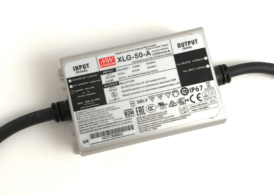 एलईडी लाइट्स के लिए 50W लगातार चालू एलईडी बिजली की आपूर्ति 24v 36v 48v 54v MEANWELL ड्राइवर्स
